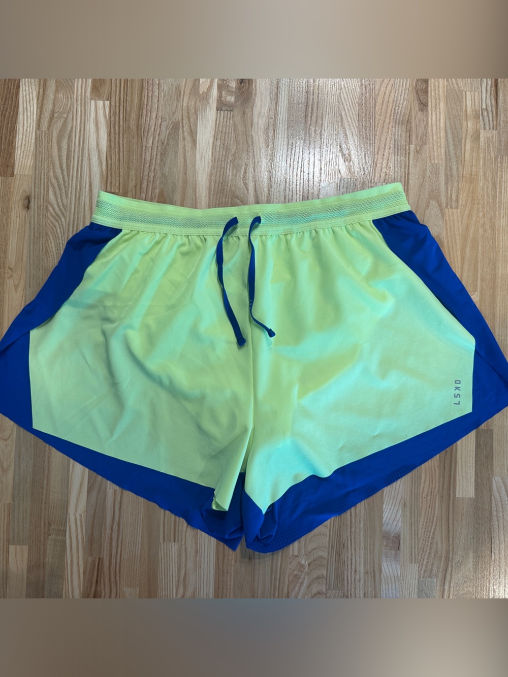 LSKD Accelerate 3" High-Rise Running Short - Electric Indigo-Lime Glo